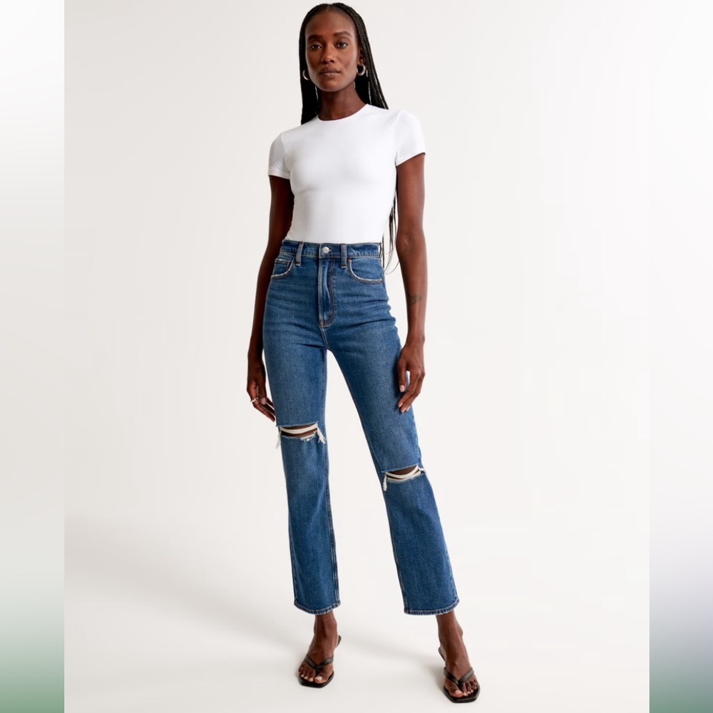 NWT ultra high rise ankle straight jeans